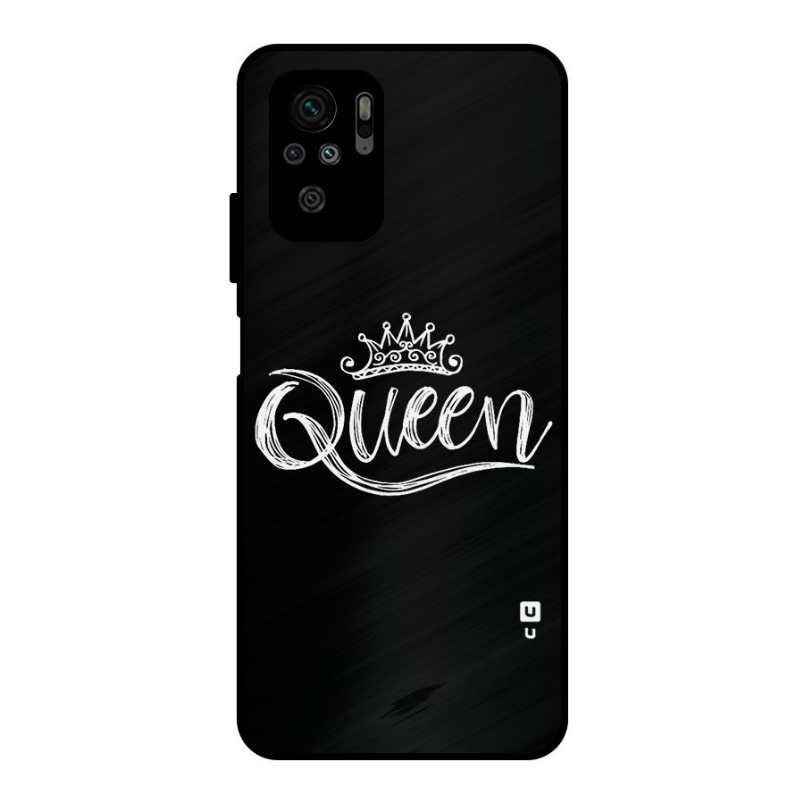 Queen Crown Metal Back Case for Redmi Note 10S