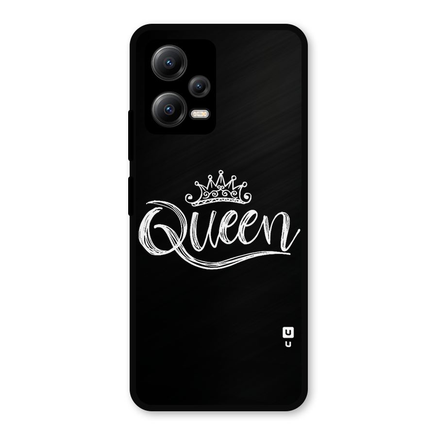 Queen Crown Metal Back Case for Redmi Note 12 5G