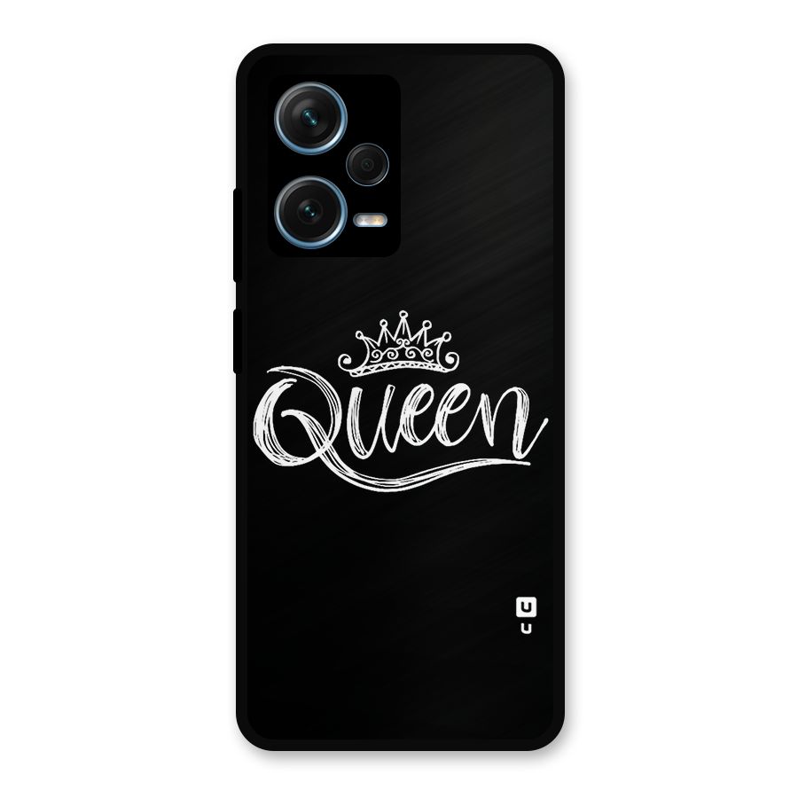 Queen Crown Metal Back Case for Redmi Note 12 Pro Plus 5G