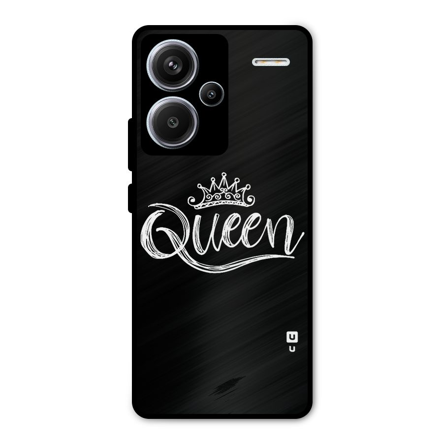 Queen Crown Metal Back Case for Redmi Note 13 Pro Plus