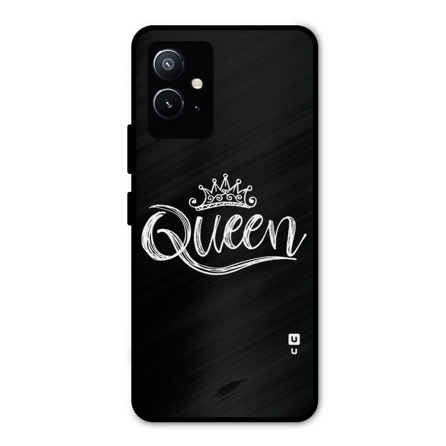 Queen Crown Metal Back Case for Vivo T1 5G