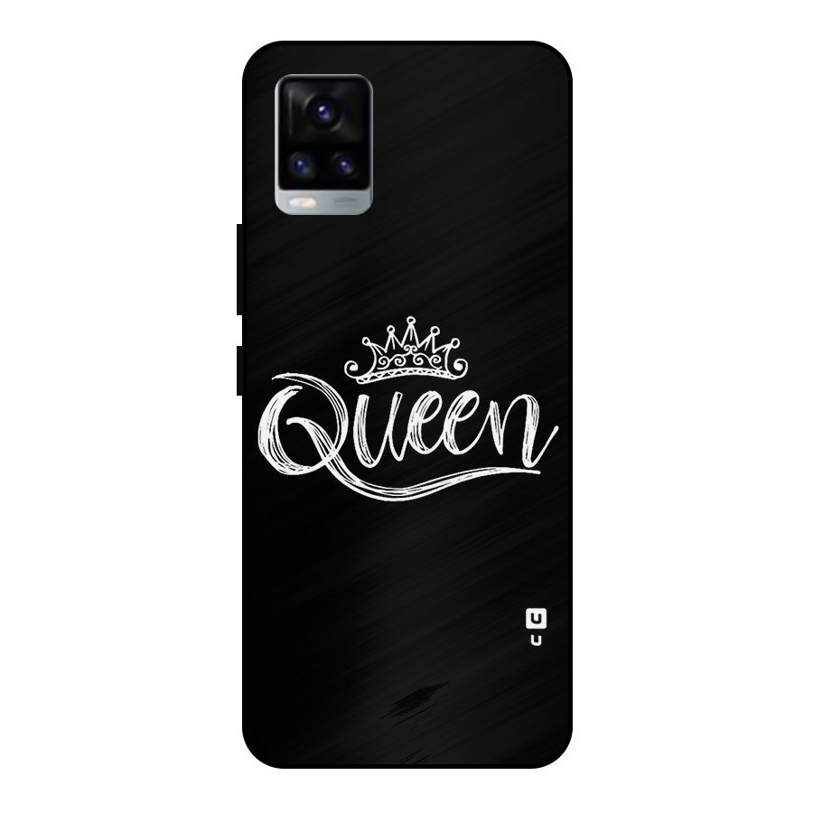 Queen Crown Metal Back Case for Vivo V20 2021