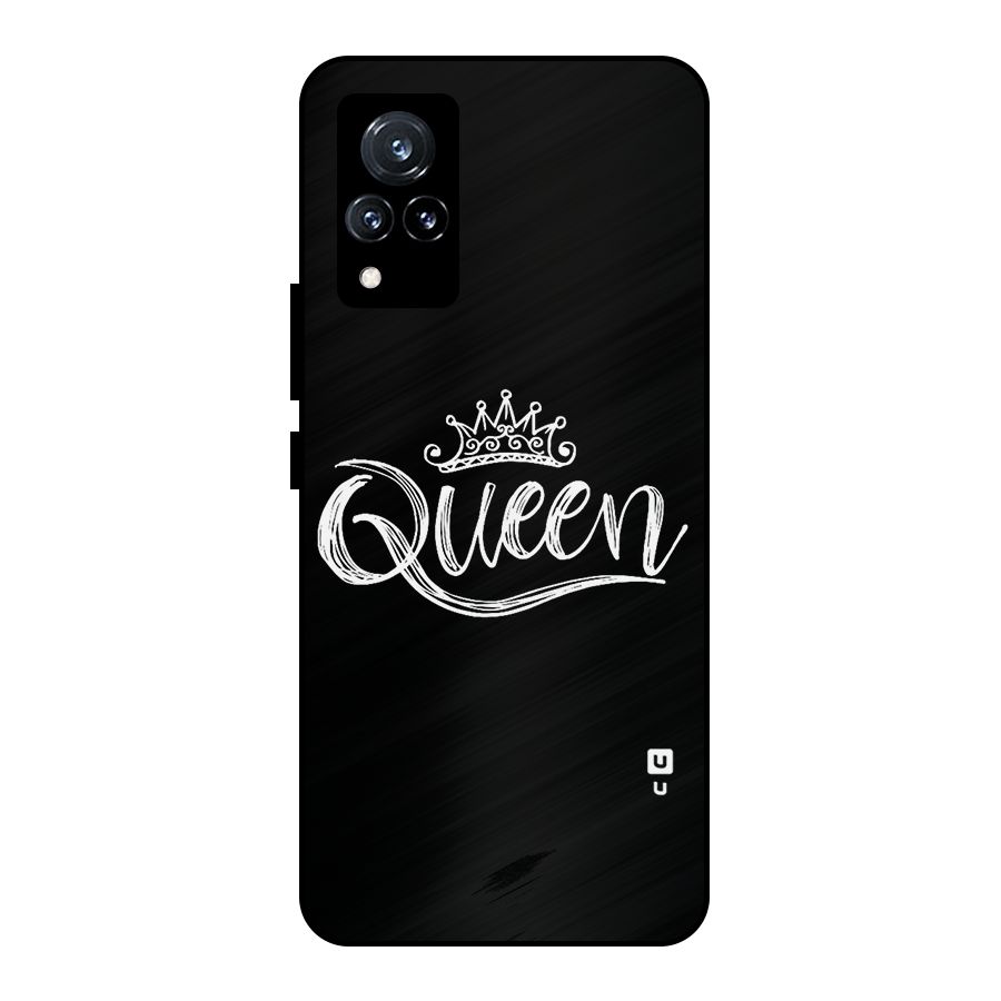 Queen Crown Metal Back Case for Vivo V21 5G