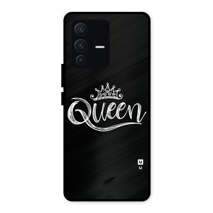 Queen Crown Metal Back Case for Vivo V23 5G