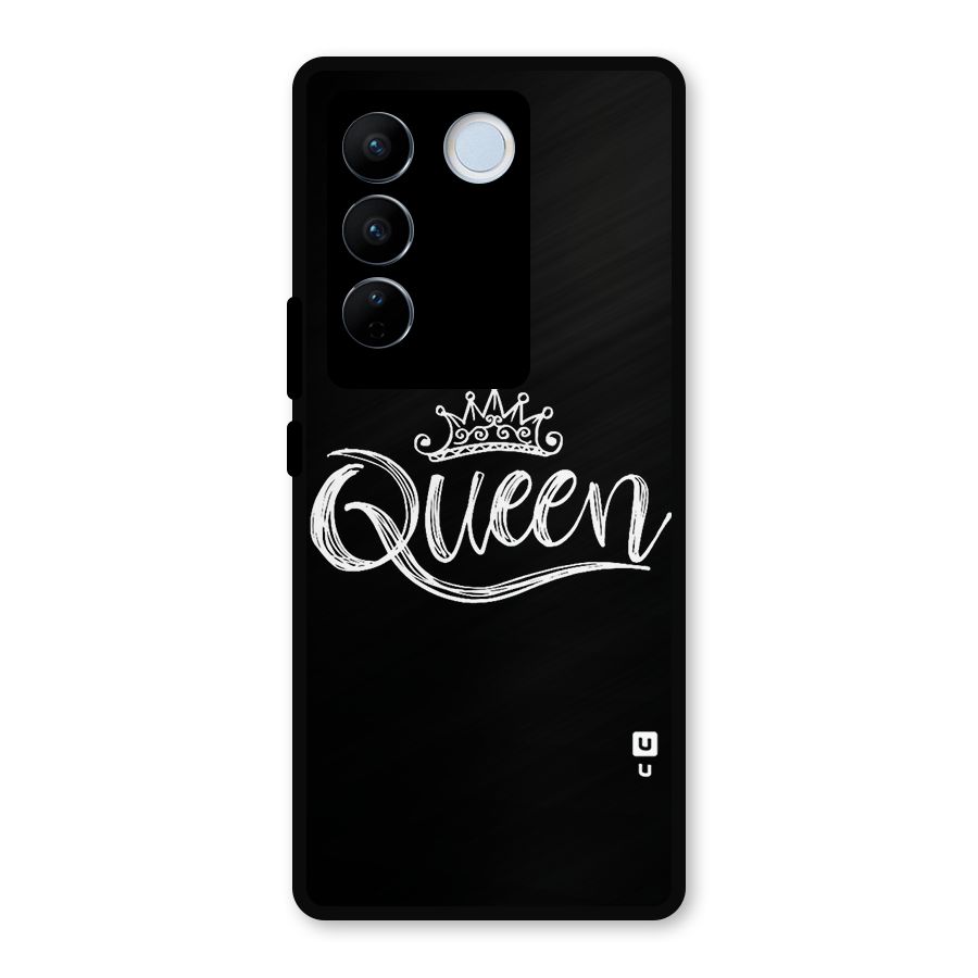 Queen Crown Metal Back Case for Vivo V27