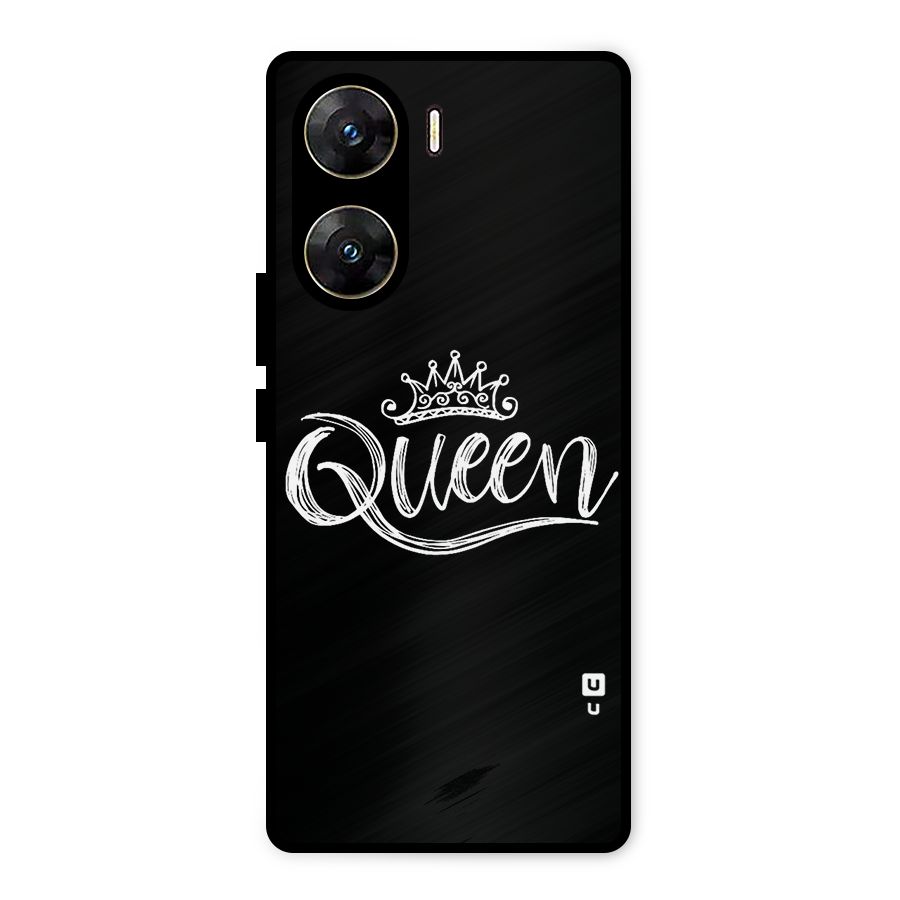 Queen Crown Metal Back Case for Vivo V29e
