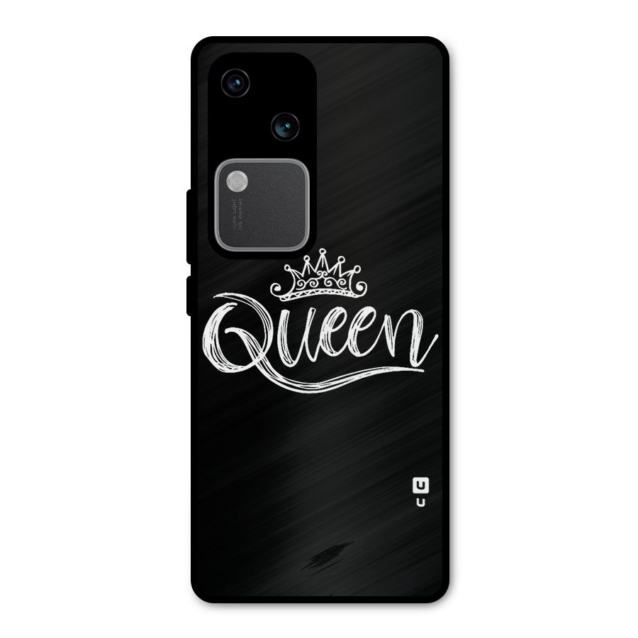 Queen Crown Metal Back Case for Vivo V30