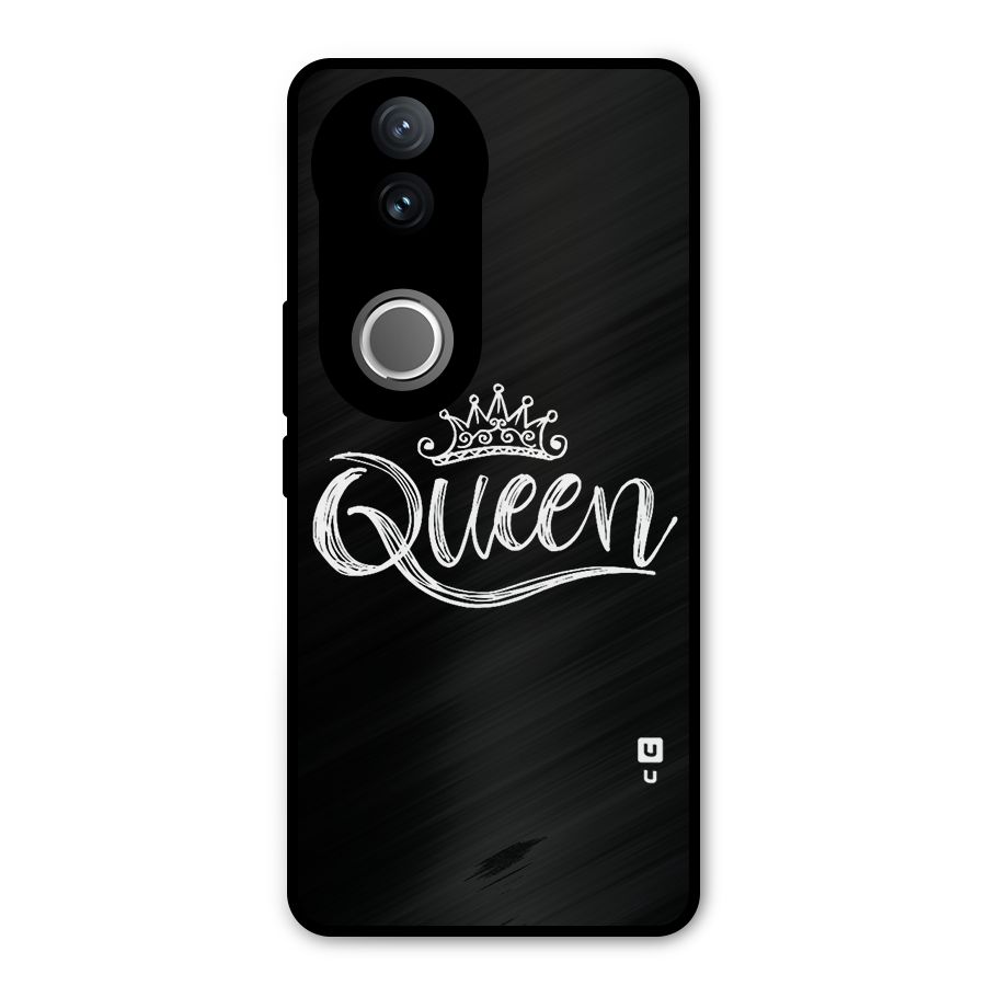 Queen Crown Metal Back Case for Vivo V50e