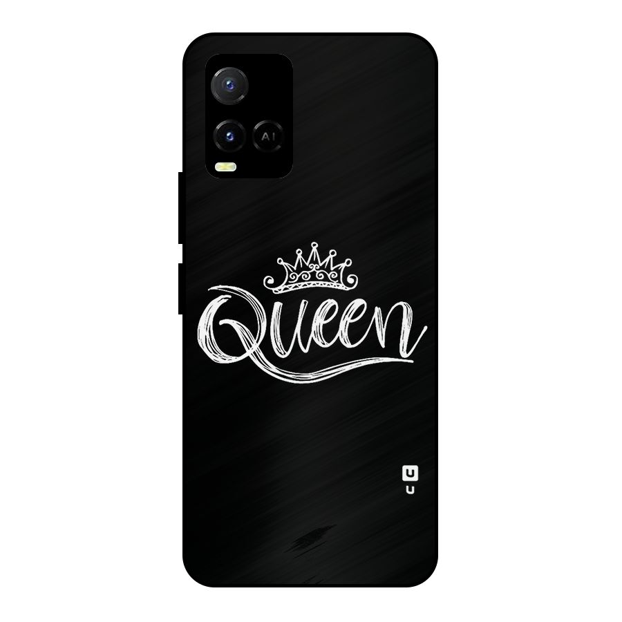 Queen Crown Metal Back Case for Vivo Y21 2021