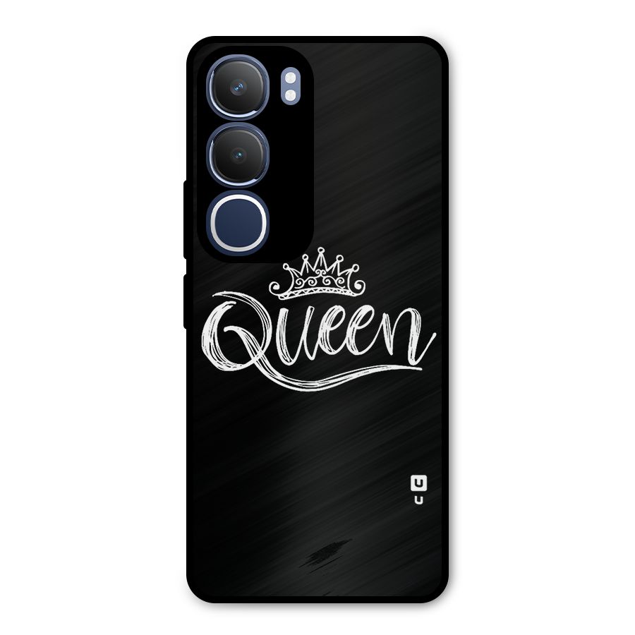 Queen Crown Metal Back Case for Vivo Y29