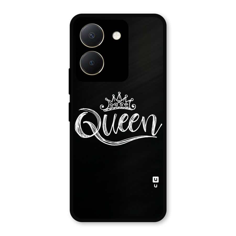 Queen Crown Metal Back Case for Vivo Y36