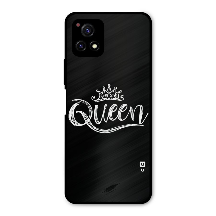 Queen Crown Metal Back Case for Vivo Y72 5G