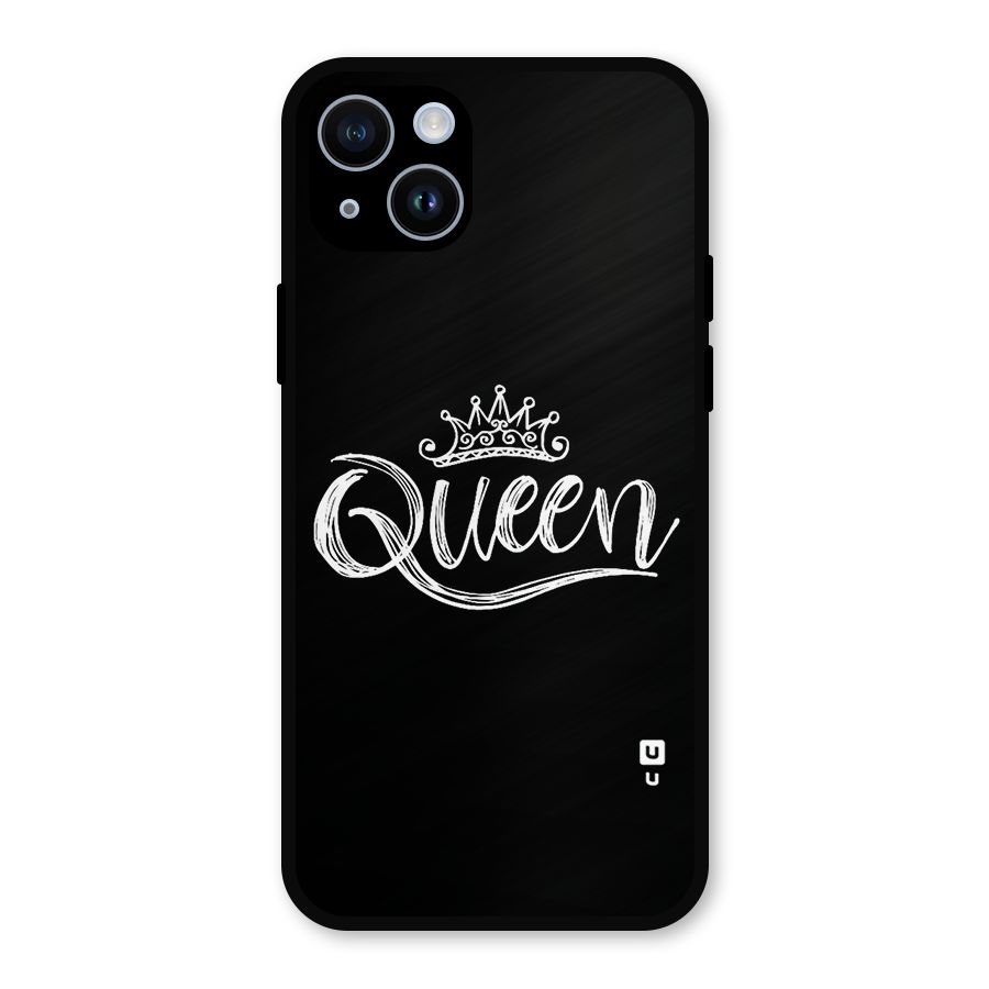 Queen Crown Metal Back Case for iPhone 14