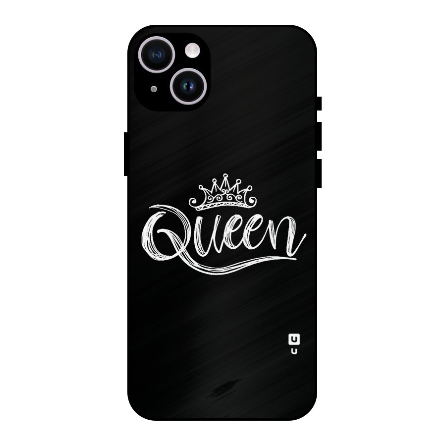 Queen Crown Metal Back Case for iPhone 14 Plus