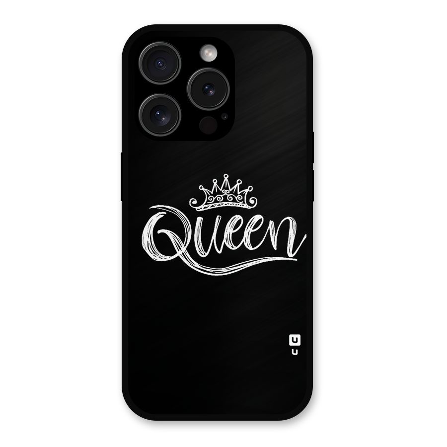 Queen Crown Metal Back Case for iPhone 15 Pro