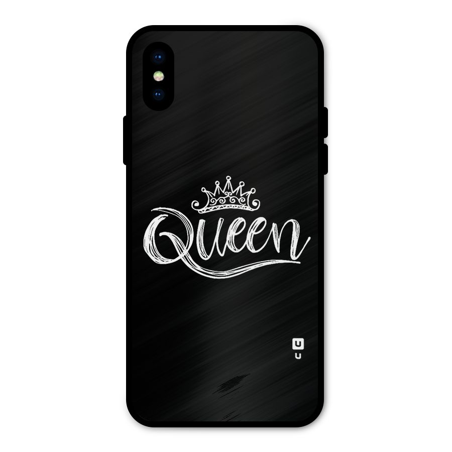 Queen Crown Metal Back Case for iPhone XS