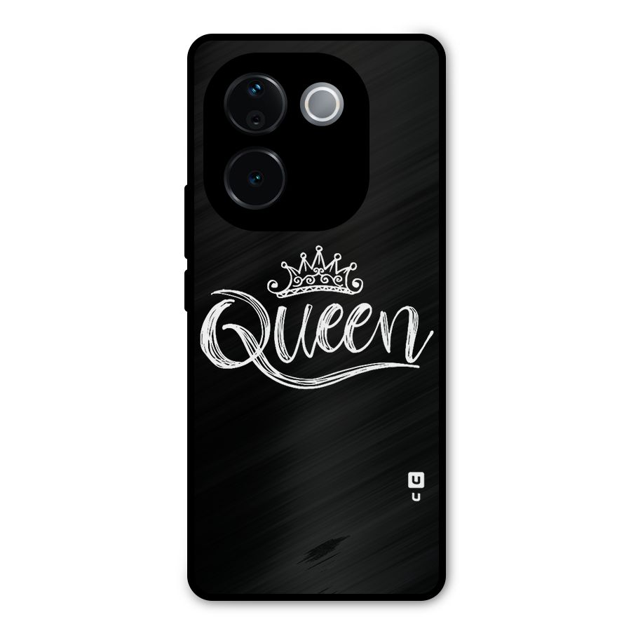Queen Crown Metal Back Case for iQOO Z9s Pro