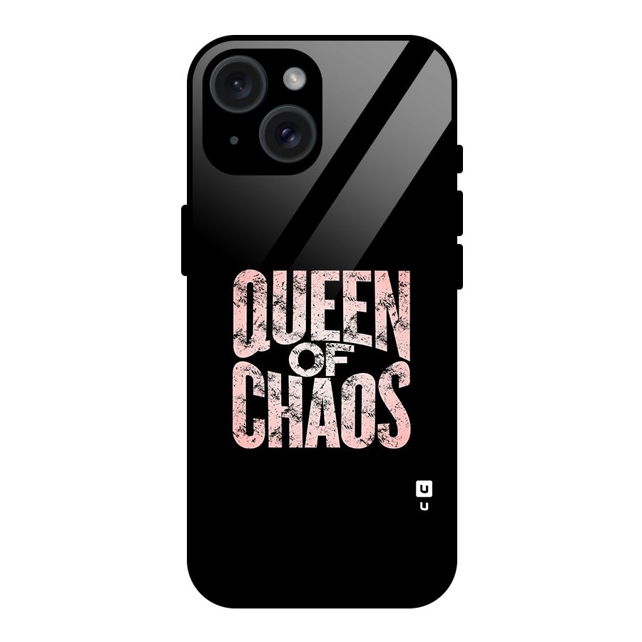 Queen of Chaos Glass Back Case for iPhone 15