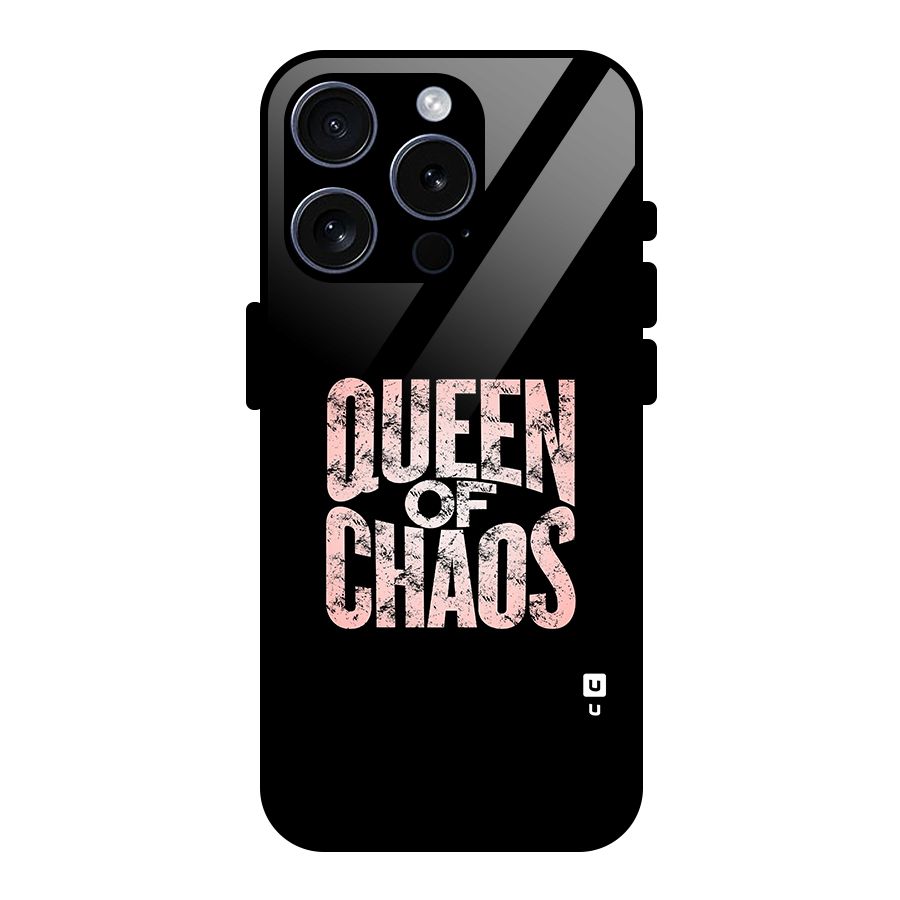 Queen of Chaos Glass Back Case for iPhone 15 Pro