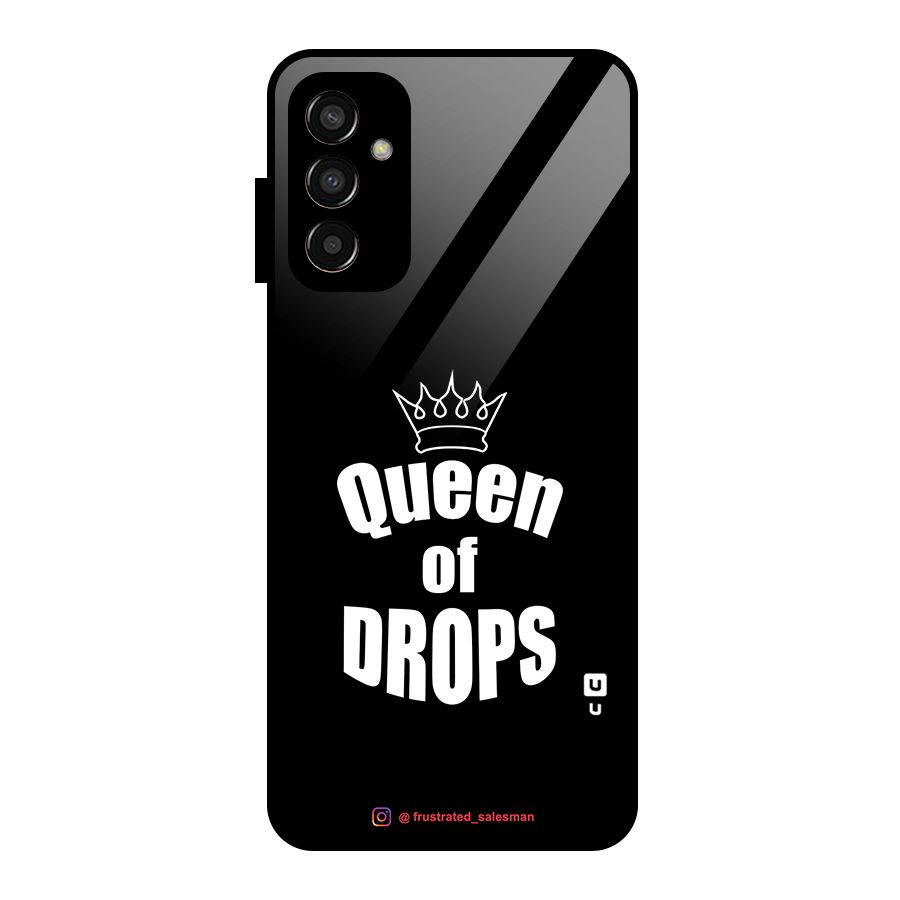 Queen of Drops Black Glass Back Case for Galaxy F13