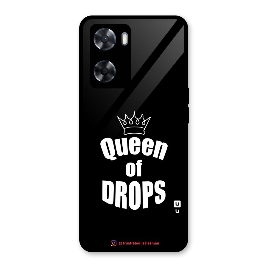 Queen of Drops Black Glass Back Case for OnePlus Nord N20 SE