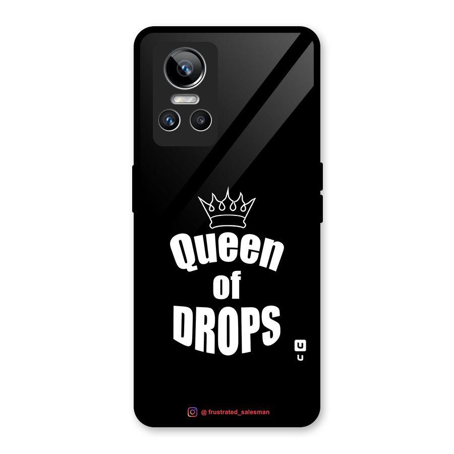 Queen of Drops Black Glass Back Case for Realme GT Neo 3