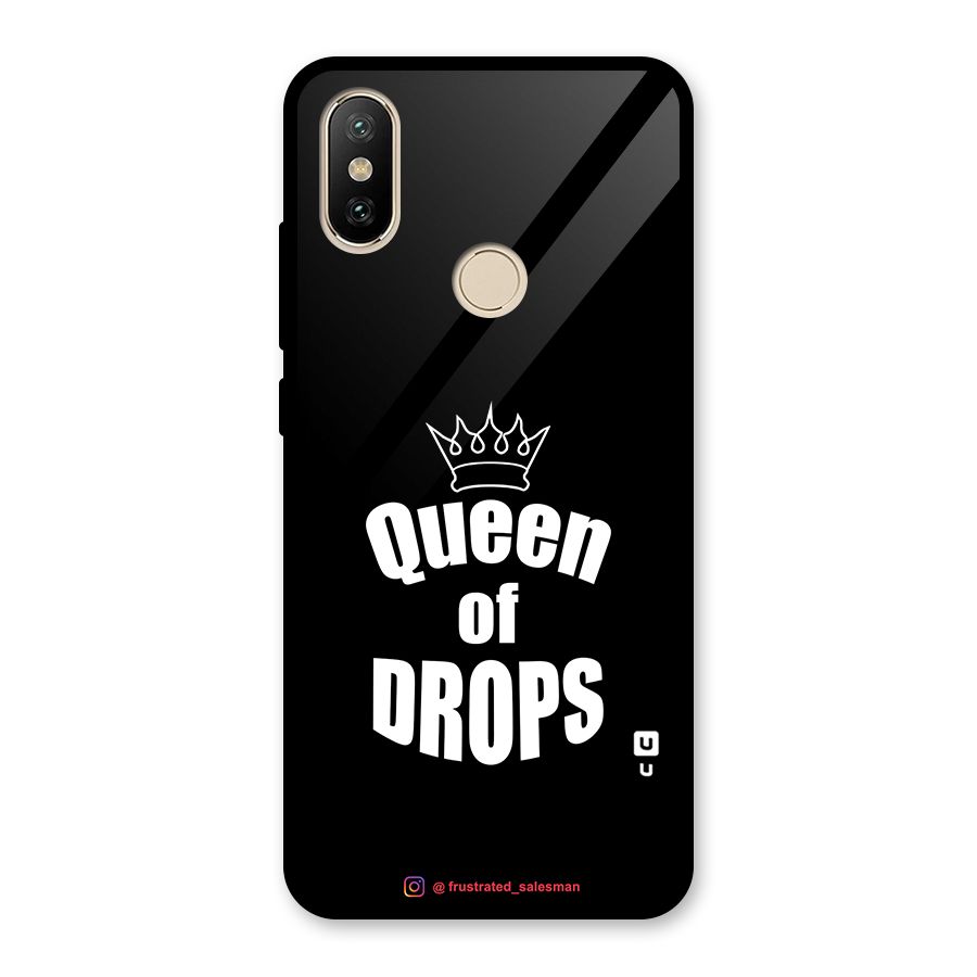 Queen of Drops Black Glass Back Case for Redmi A2