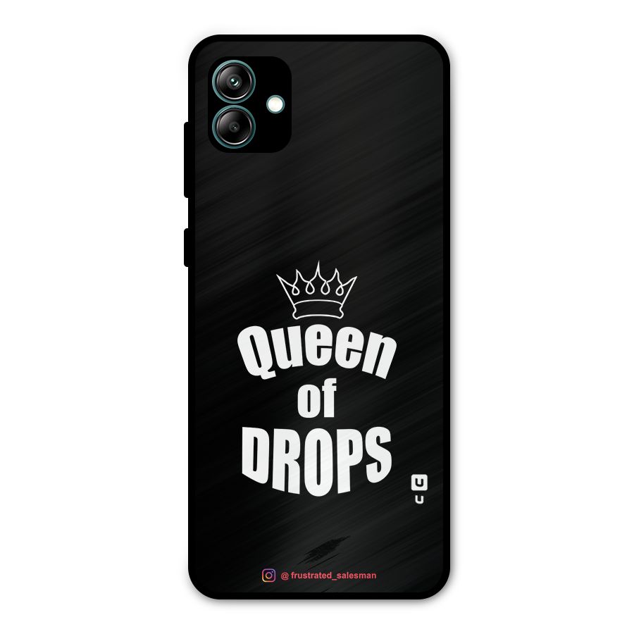 Queen of Drops Black Metal Back Case for Galaxy A04