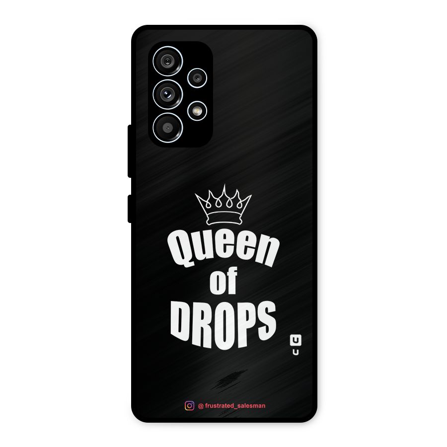 Queen of Drops Black Metal Back Case for Galaxy A53 5G