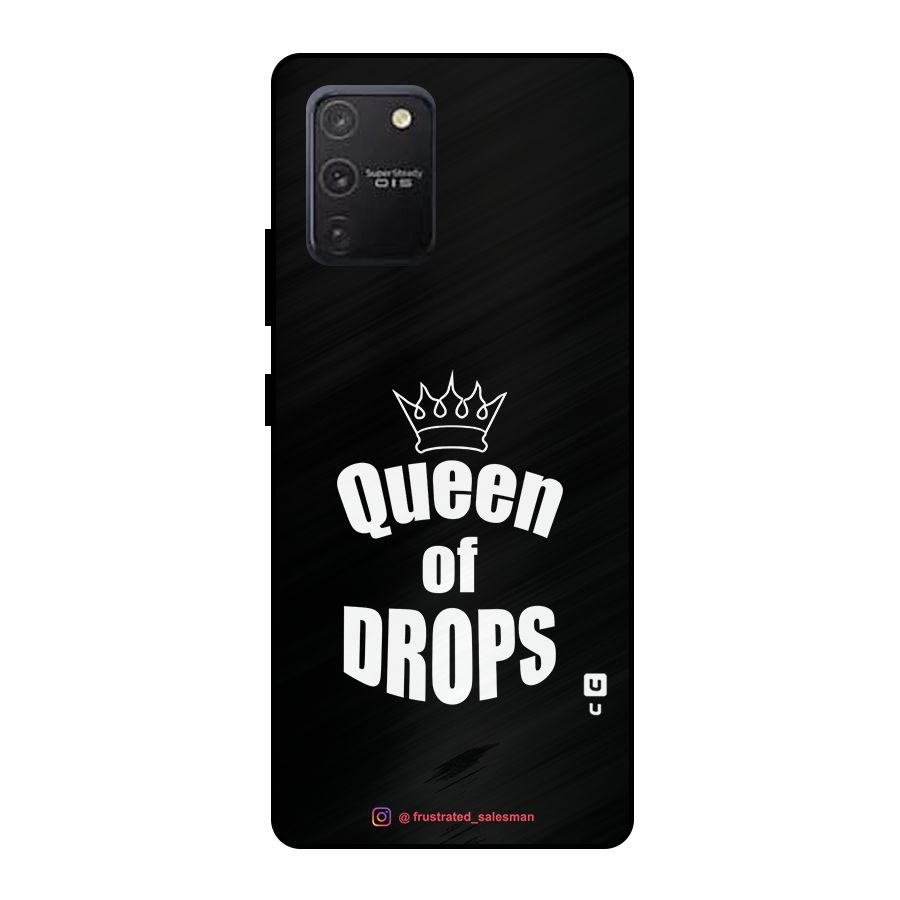 Queen of Drops Black Metal Back Case for Galaxy S10 Lite