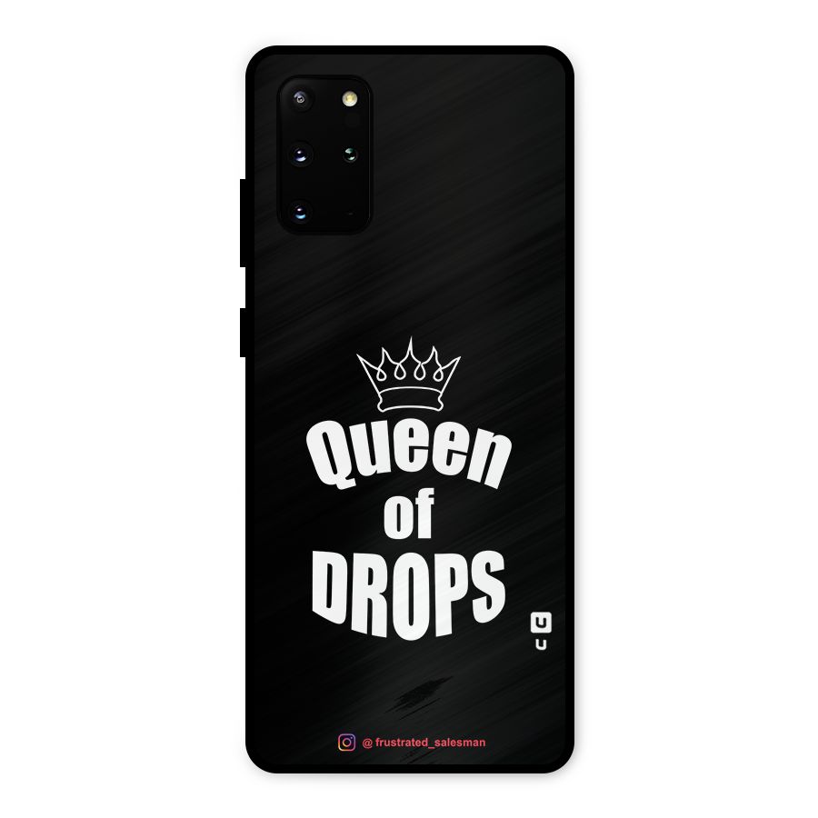 Queen of Drops Black Metal Back Case for Galaxy S20 Plus
