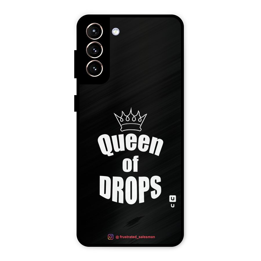 Queen of Drops Black Metal Back Case for Galaxy S21 Plus