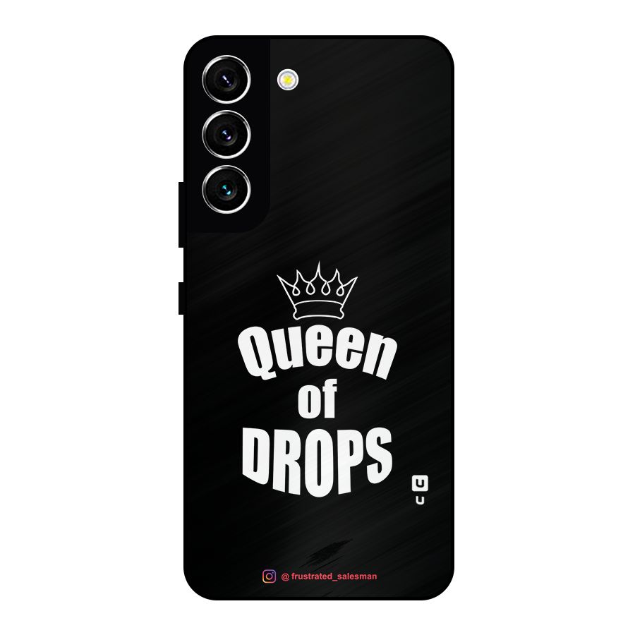 Queen of Drops Black Metal Back Case for Galaxy S22 5G