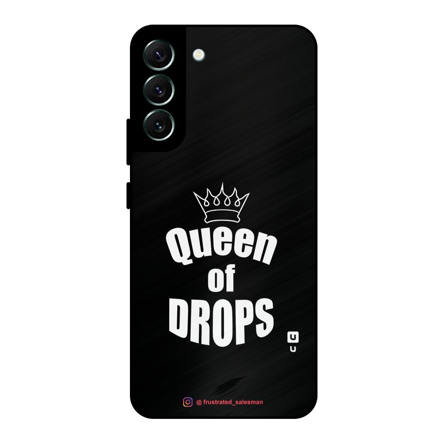Queen of Drops Black Metal Back Case for Galaxy S22 Plus 5G