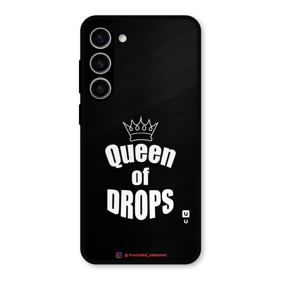 Queen of Drops Black Metal Back Case for Galaxy S23 Plus