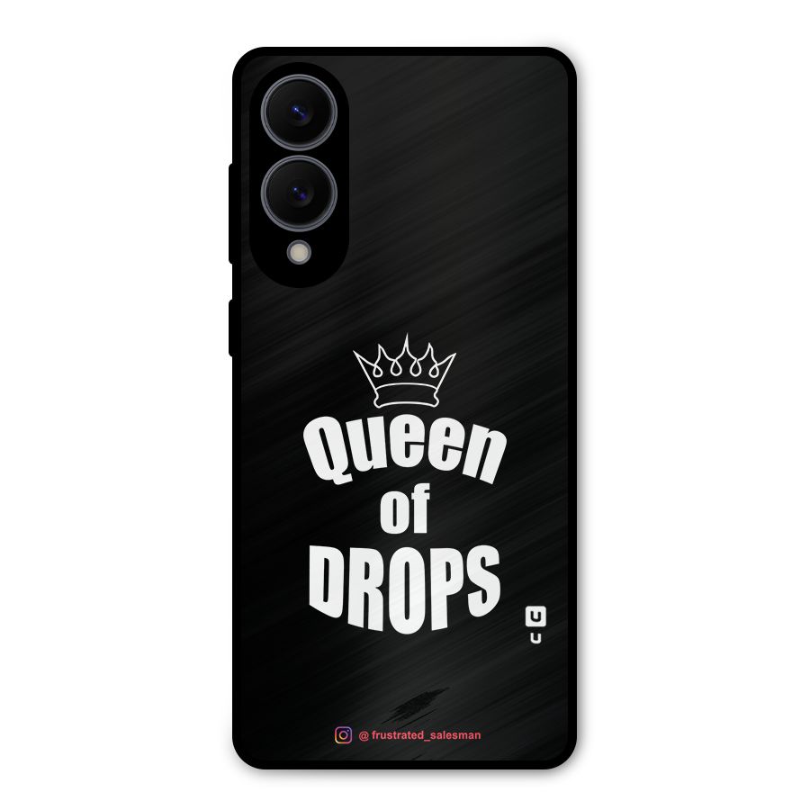 Queen of Drops Black Metal Back Case for Galaxy S25 Edge