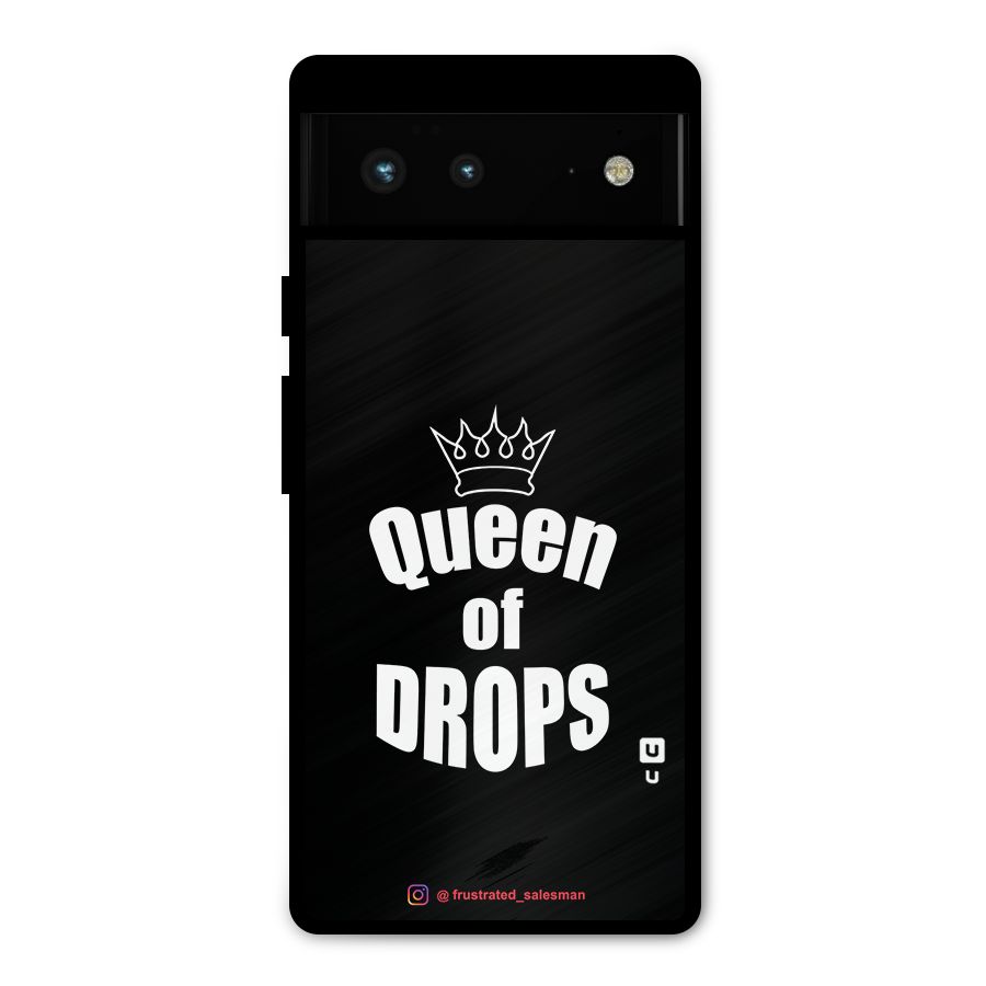 Queen of Drops Black Metal Back Case for Google Pixel 6