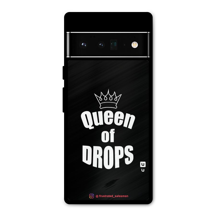 Queen of Drops Black Metal Back Case for Google Pixel 6 Pro