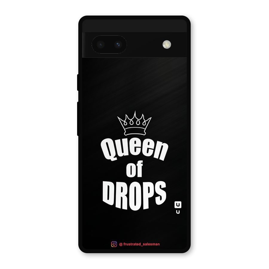 Queen of Drops Black Metal Back Case for Google Pixel 6a