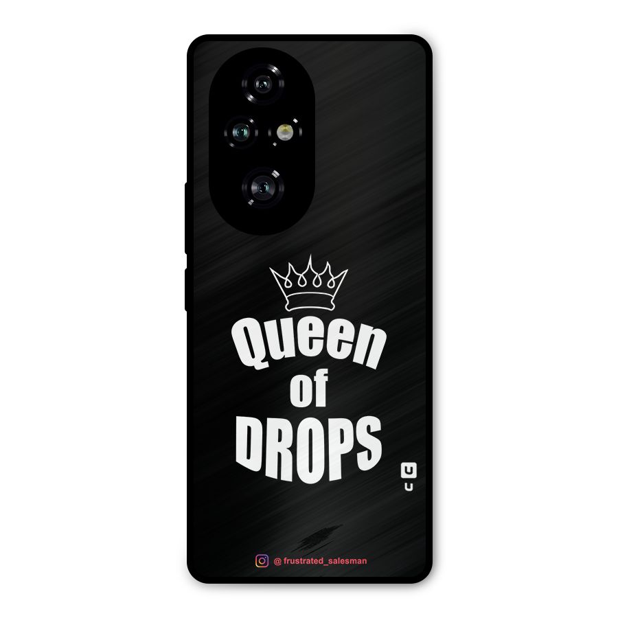 Queen of Drops Black Metal Back Case for Honor 200 Pro