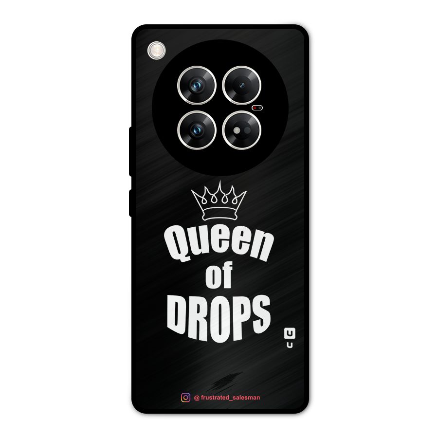 Queen of Drops Black Metal Back Case for Infinix Zero 40 5G