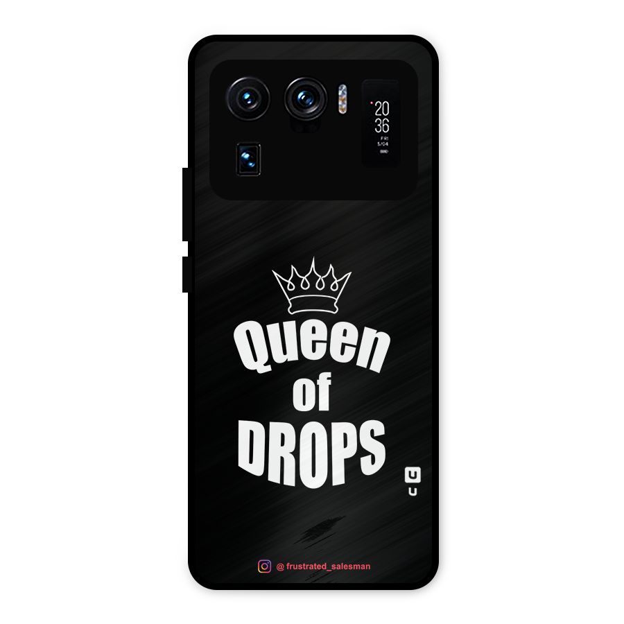 Queen of Drops Black Metal Back Case for Mi 11 Ultra