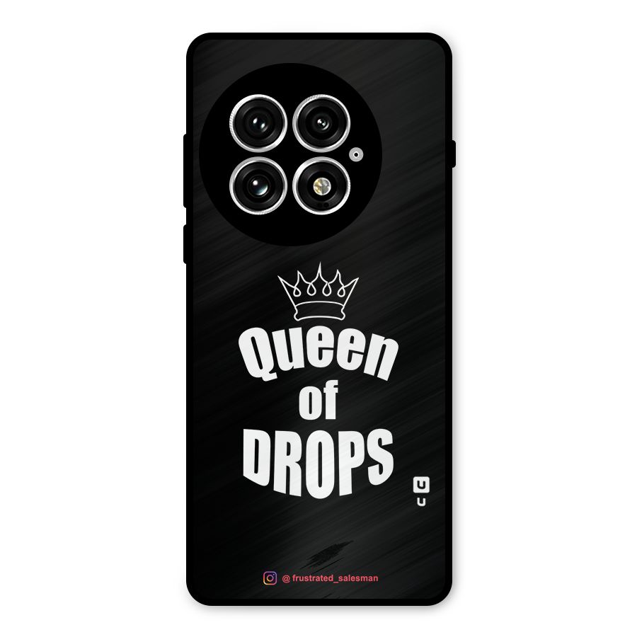 Queen of Drops Black Metal Back Case for OnePlus 13