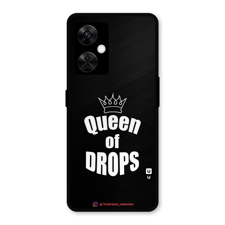 Queen of Drops Black Metal Back Case for OnePlus Nord CE 3 Lite