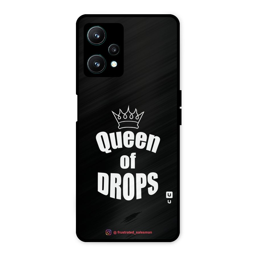 Queen of Drops Black Metal Back Case for Realme 9 Pro 5G