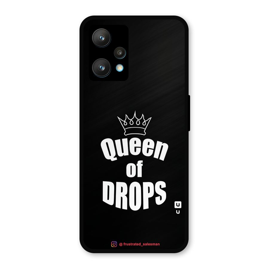 Queen of Drops Black Metal Back Case for Realme Narzo 50 Pro