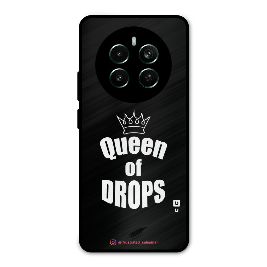 Queen of Drops Black Metal Back Case for Realme Narzo 70 Pro