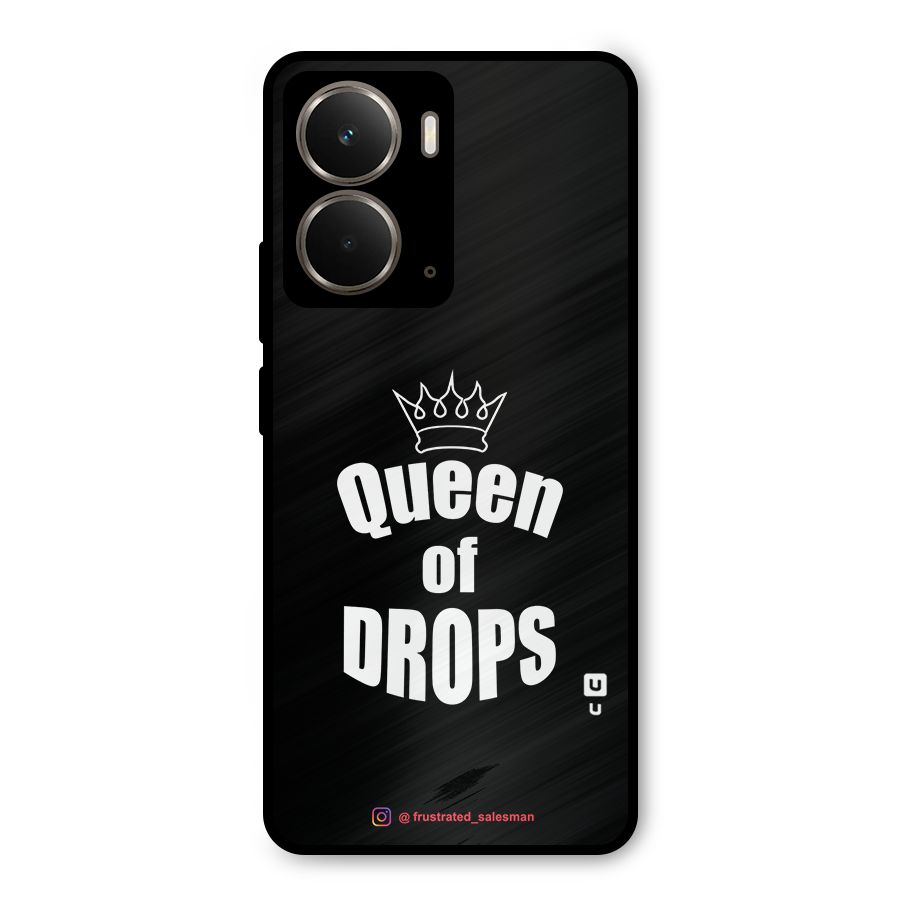 Queen of Drops Black Metal Back Case for Realme P3