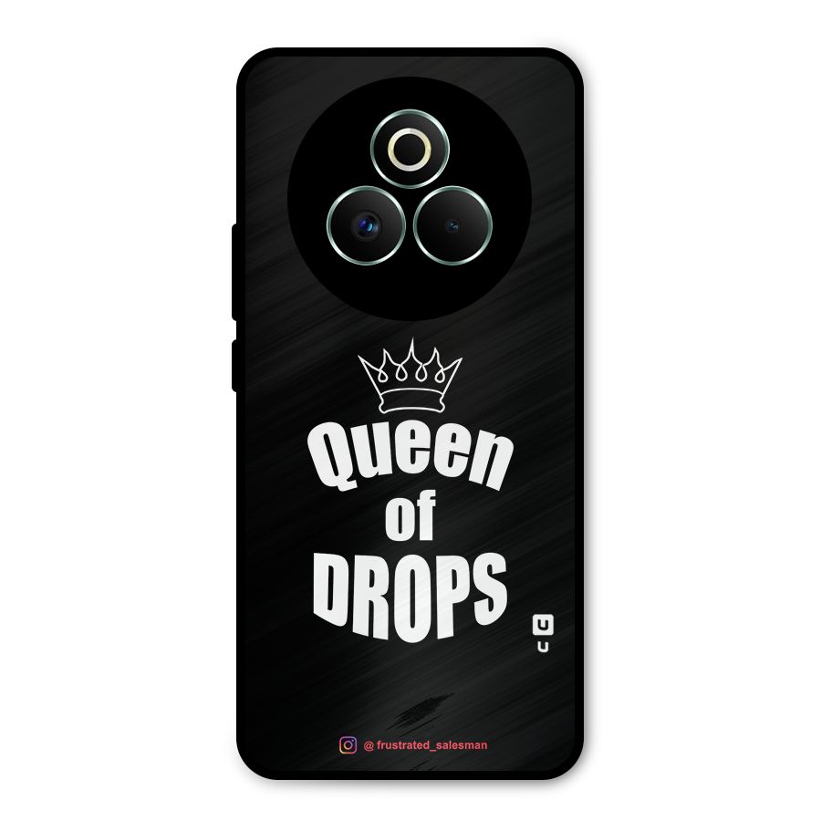 Queen of Drops Black Metal Back Case for Realme P3 Pro