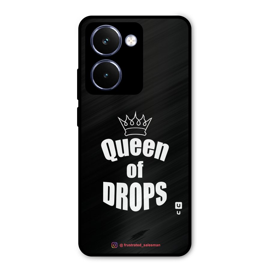 Queen of Drops Black Metal Back Case for Realme P3 Ultra